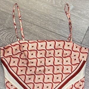 Buckle Pink & Cream Retro Geometric Cami